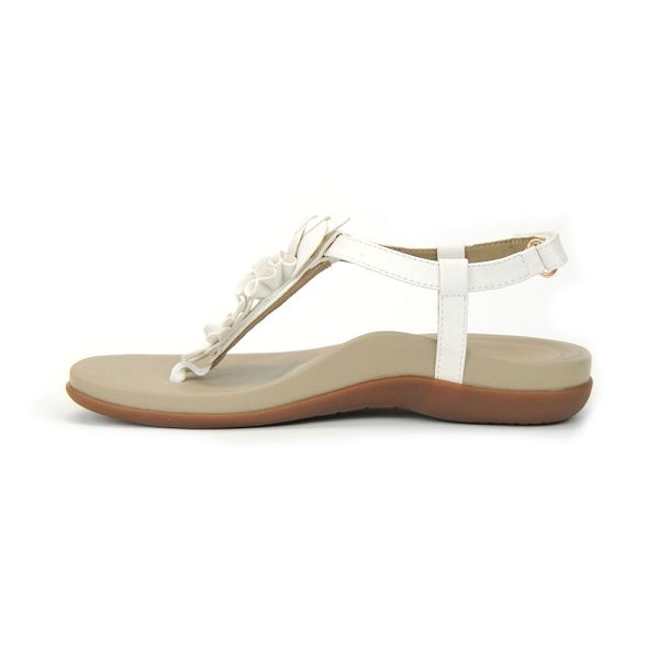 Aetrex Women's Charli Thong Sandals - White | USA ARKLOKN